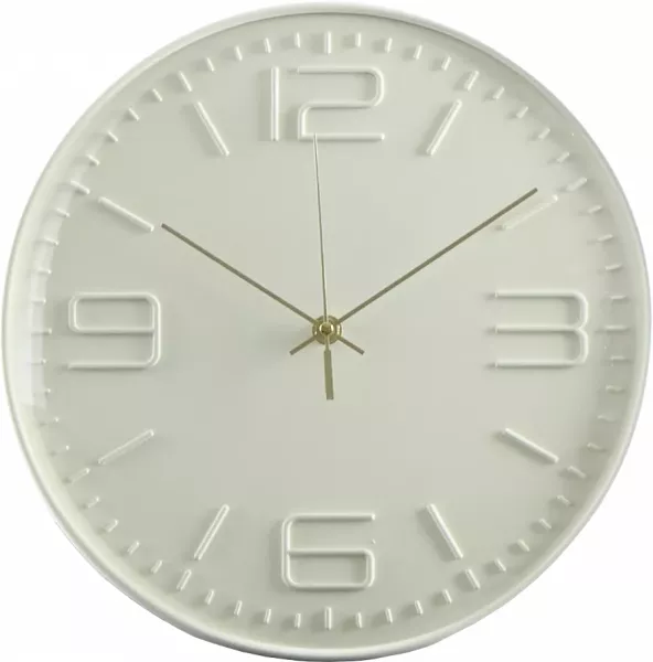 Zegar ścienny Naturos (beżowy/złoty) 