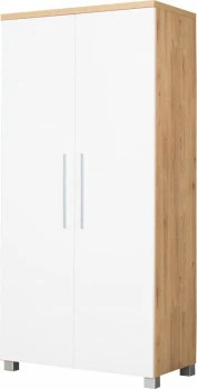 Szafa 2-drzwiowa Panama (biały połysk/dąb Soma ciemny)