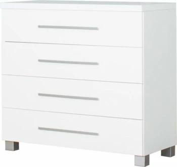 Komoda 4-szufladowa Panama (biały połysk) 