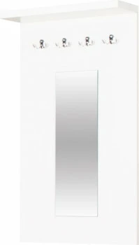Wieszak z lustrem Panama (biały) 