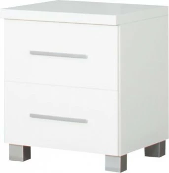 Stolik nocny Panama (biały połysk)