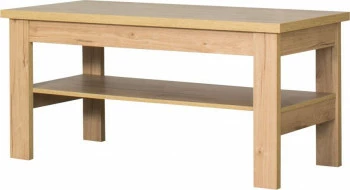 Stolik prostokątny pełny z półką (dąb Soma ciemny) 