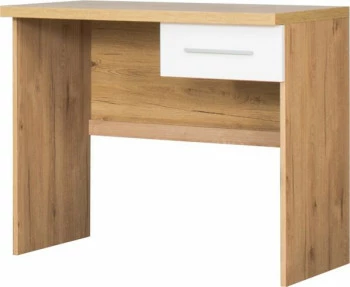 Biurko Panama (biały połysk/Dąb Soma ciemny)