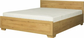 Łóżko 2-osobowe 160 Majorka (dąb Soma ciemny) ze stelażem i pojemnikiem