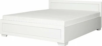 Łóżko 2-osobowe 160 Majorka (biały) ze stelażem i pojemnikiem