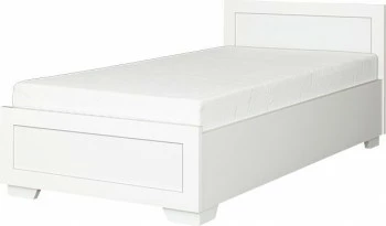 Łóżko 1-osobowe 90 Majorka (biały) ze stelażem i pojemnikiem 