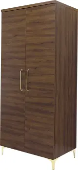 Szafa 2-drzwiowa z półkami i drążkiem Bari (orzech Foresta)