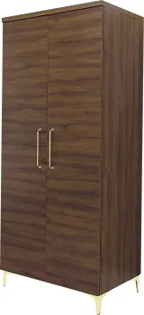 Szafa 2-drzwiowa z półkami i drążkiem Bari (orzech Foresta) 