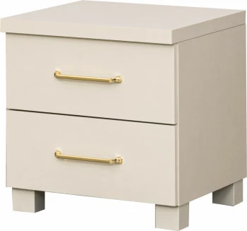 Stolik nocny z dwoma szufladami Bari (kaszmir) 