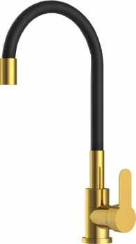 Bateria zlewozmywakowa stalowa Lana (czarno-złota) 