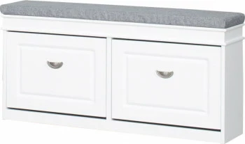 Szafka na buty 2-drzw. z siedziskiem Alessa (biała) 