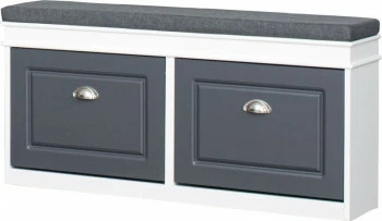 Szafka na buty 2-drzw. z siedziskiem Alessa (szara)