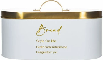 Chlebak z pokrywą w odcieniu złota 