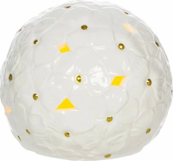 Świecąca kula LED z motywem kwiatowym Fabelle 28 (biały)