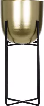 Mały stojak na kwiaty Ravia 14 (złoty/czarny) 