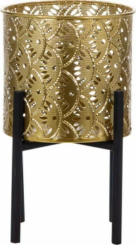 Mały kwietnik Goldi 19 (złoty/czarny) 