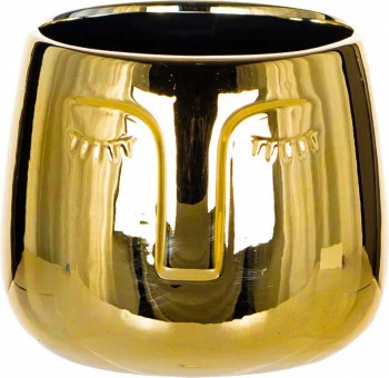 Doniczka-głowa Goldi (złoty) 