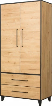 Szafa dwudrzwiowa z szufladami Floryda (dąb Soma ciemny)