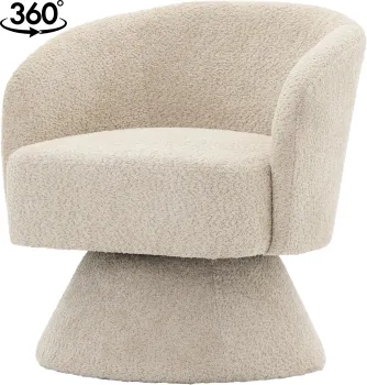 Fotel obrotowy Lizbona 29 (boucle beżowy) 
