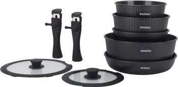 Zestaw naczyń do gotowania 9 elementów Smart Cooking 