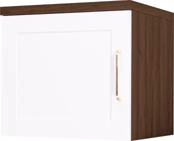 Półnadstawka do szafy Hawana (biały lakier mat/orzech Foresta) 