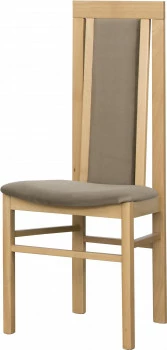 Krzesło KB (dąb Soma ciemny/plusz brąz)