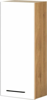 Szafka 40 górna prawa wys.100cm Bellona (biały połysk/dąb Soma ciemny)