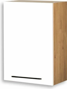 Szafka 50 górna lewa Bellona (biały połysk/dąb Soma ciemny)