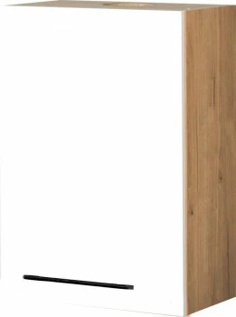 Szafka 50 górna prawa Bellona nad okap (biały połysk/dąb Soma ciemny)
