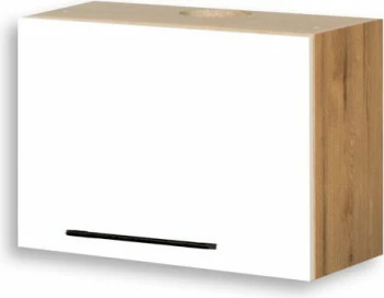 Szafka 60x43 nad okap teleskopowy Bellona (biały połysk/dąb Soma ciemny)