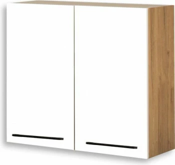 Szafka 80 górna Bellona (biały połysk/dąb Soma ciemny)