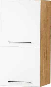 Zabudowa nadblatowa prawa Bellona (biały połysk/dab Soma ciemny)