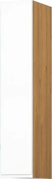 Szafka 20 górna z frontem prawa Kampara (Biały lakier/dąb Soma ciemny) 100cm