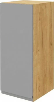 Szafka 30 górna prawa Kampara (Szary lakier/dąb Soma ciemny) 