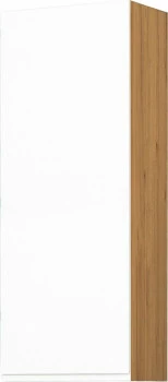 Szafka 45 górna lewa Kampara (Biały lakier/dąb Soma ciemny) 100cm