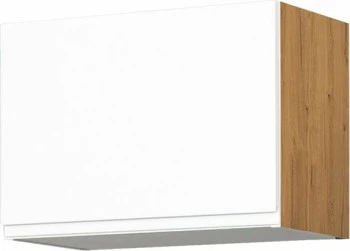 Szafka 50x36 nad okap Kampara (Biały lakier/dąb Soma ciemny)