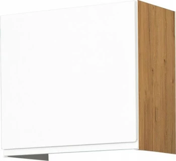 Szafka 50x43 nad okap teleskopowy Kampara (Biały lakier/dąb Soma ciemny)