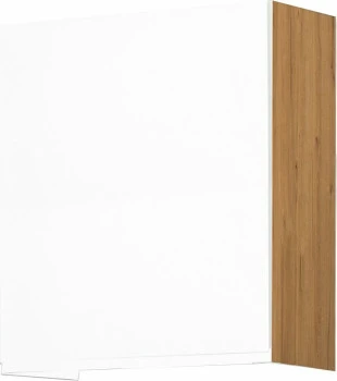 Szafka 60 nad okap prawa Kampara (Biały lakier/dąb Soma ciemny)