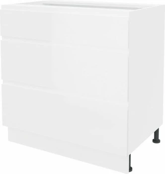 Szafka 80 dolna szufladowa Kampara (Biały lakier/Biały)