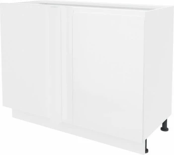 Szafka narożna dolna-prosta lewa Kampara na kosz cargo (nerka) (Biały lakier/Biały)