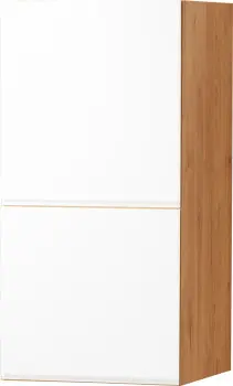 Zabudowa nadblatowa lewa Kampara (biały lakier/dąb Soma ciemny) 