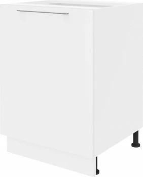 Szafka 60 dolna prawa pod zlew lub płytę grzewczą Loara (biały połysk)