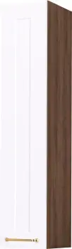 Szafka 20 górna lewa wys.100 cm Laurencja (biały lakier mat/orzech Foresta) 