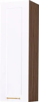 Szafka 30 górna lewa wys.100cm Laurencja (biały lakier mat/orzech Foresta) 