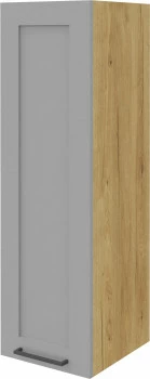 Szafka 30 górna prawa Laurencja (szary lakier mat/dąb Soma ciemny) 100cm 