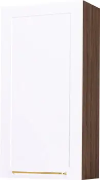 Szafka 45 górna prawa wys.100cm Laurencja (biały lakier mat/orzech Foresta) 