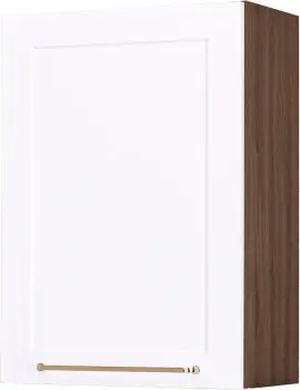 Szafka 50 górna lewa Laurencja (biały lakier mat/orzech Foresta) 