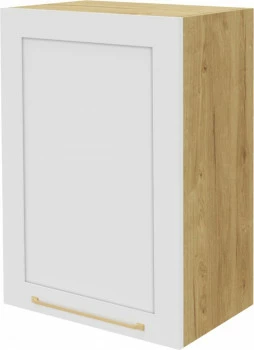 Szafka 50 nad okap prawa Laurencja (biały lakier mat/dąb Soma ciemny)