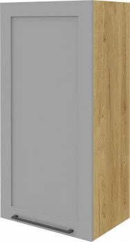 Szafka 50 górna prawa Laurencja (szary lakier mat/dąb Soma ciemny) 100cm 