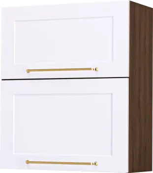 Szafka 60 Laurencja (biały lakier mat/orzech Foresta)